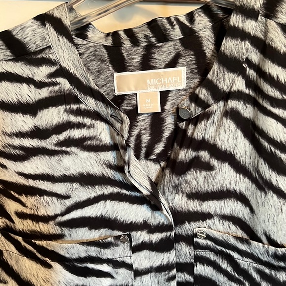 Michael Kors Zebra Print Top - Picture 4 of 7